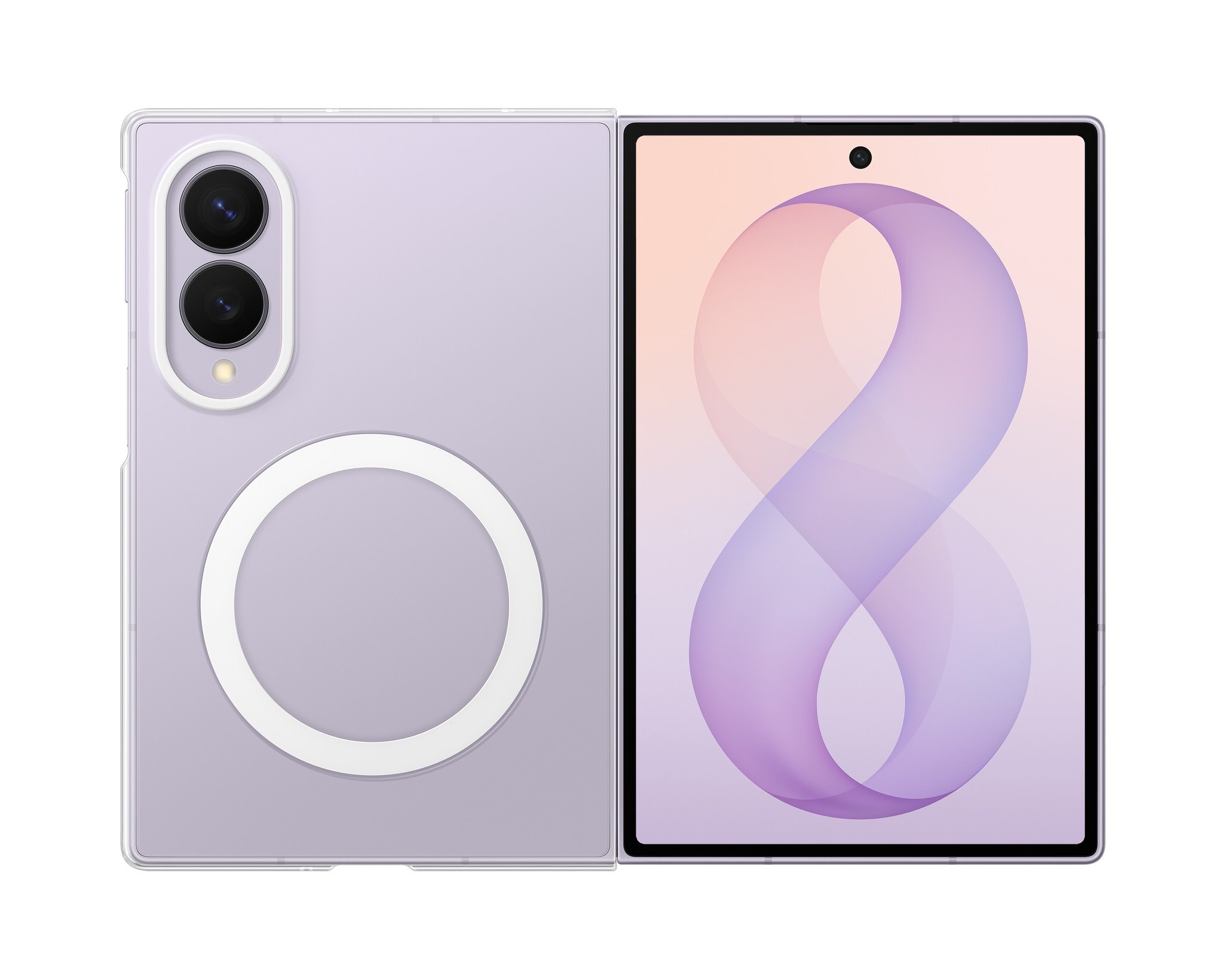 Skaidrus originalus dėklas EF-CF971CTE Clear Magnet Cover telefonui Samsung Galaxy Z Fold 8 Skaidrus originalus dėklas Samsung Galaxy Z Fold 8