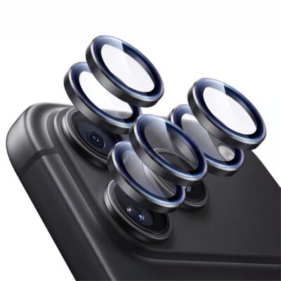 Juodas apsauginis kameros stiklas telefonui Apple Iphone 18 Pro / 18 Pro Max