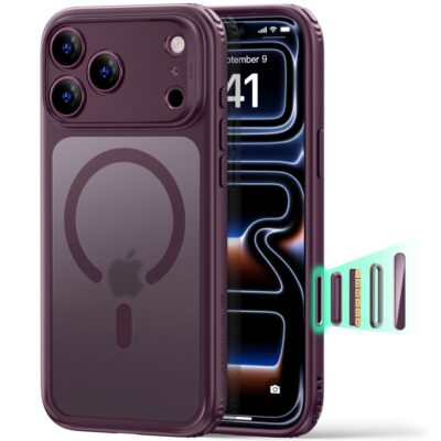 Tamsiai bordo dėklas Iphone 17 Pro / 18 Pro