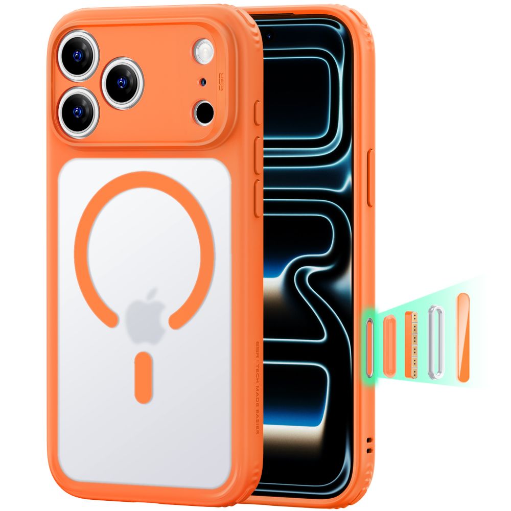 Oranžinis dėklas Apple Iphone 17 Pro Max / 18 Pro Max "Esr Classic Hybrid Magsafe" Oranžinis dėklas Iphone 17 Pro Max / 18 Pro Max