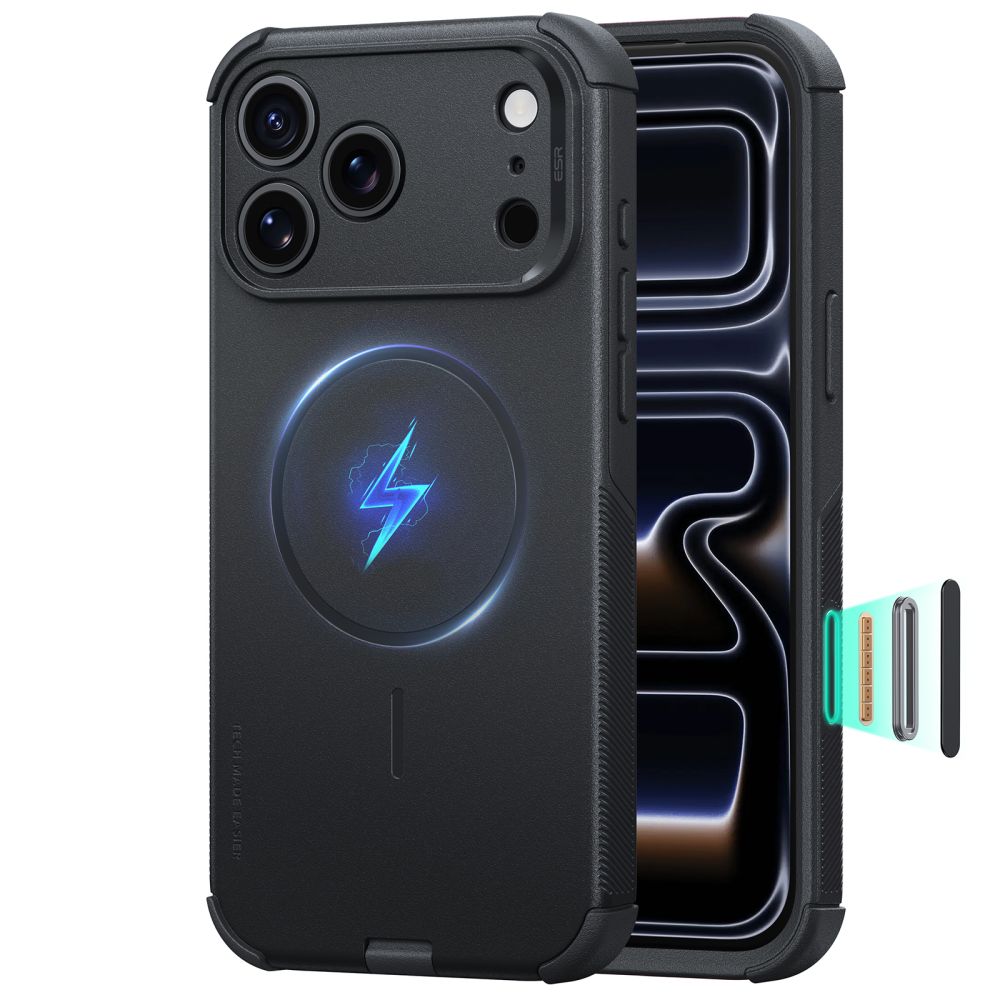Juodas dėklas Apple Iphone 17 Pro Max / 18 Pro Max "ESR CYBER TOUGH MAGSAFE" Juodas dėklas Iphone 17 Pro Max / 18 Pro Max