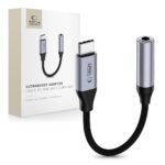 Pilkas adapteris "TECH-PROTECT ULTRABOOST ADAPTER USB-C TO MINI JACK 3.5MM"