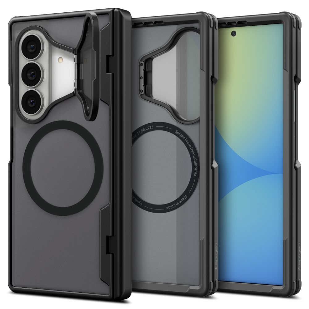 Juodas dėklas Samsung Galaxy Z Fold 8 Ultra "Spigen Optik Armor Magsafe" Juodas dėklas Samsung Galaxy Z Fold 8 Ultra