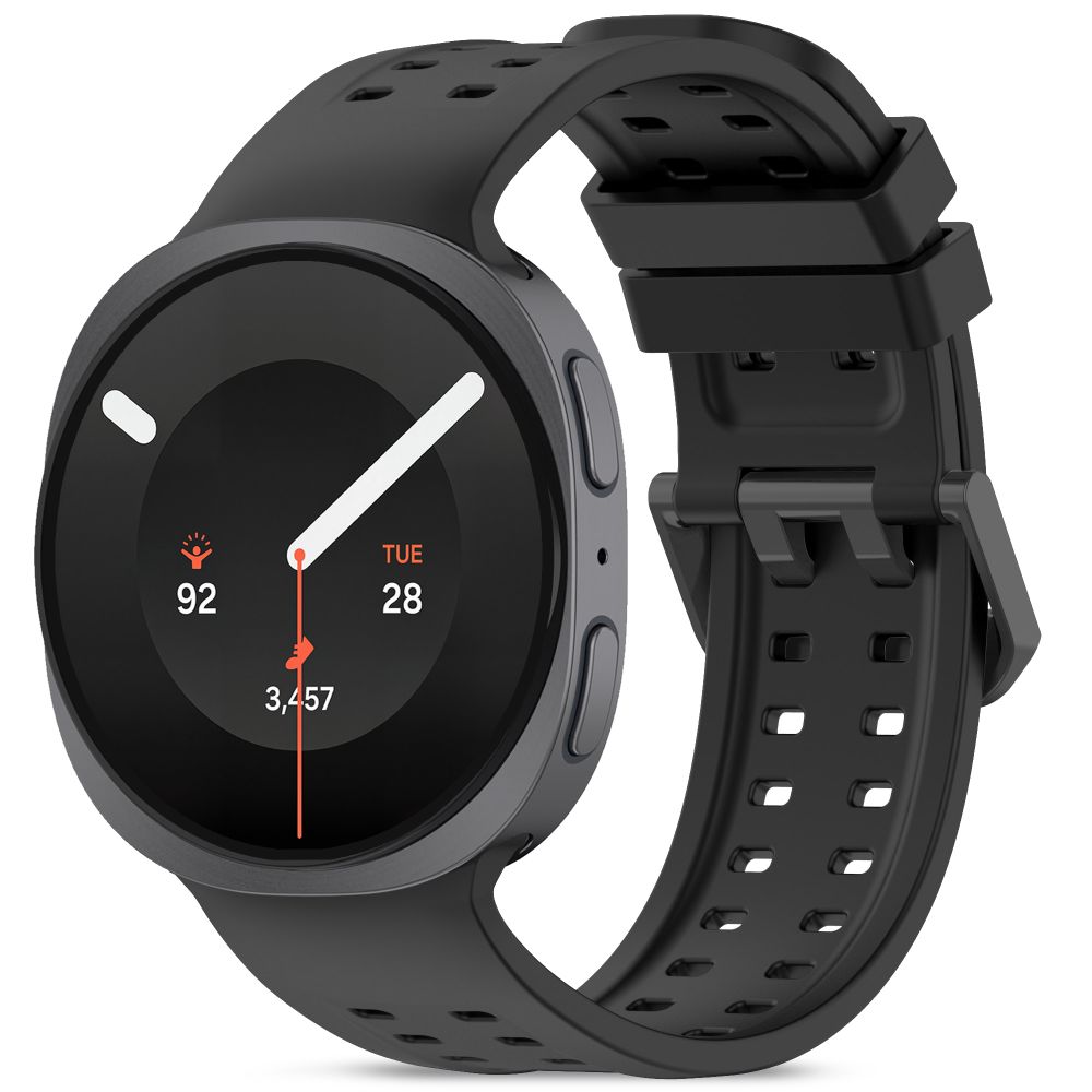 Juoda silikoninė apyrankė SAMSUNG GALAXY WATCH 8 / 9 / CLASSIC (40 / 44 / 46 MM) "Tech-Protect Silicone Air" Juoda silikoninė apyrankė SAMSUNG GALAXY WATCH 8 / 9 / CLASSIC (40 / 44 / 46 MM) "Tech-Protect Silicone Air" - Image 1