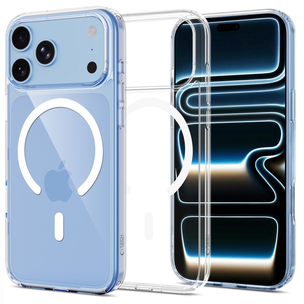 Skaidrus dėklas Apple Iphone 17 Pro / 18 Pro "Tech-Protect FlexAir Hybrid Magsafe" Skaidrus dėklas Iphone 17 Pro / 18 Pro