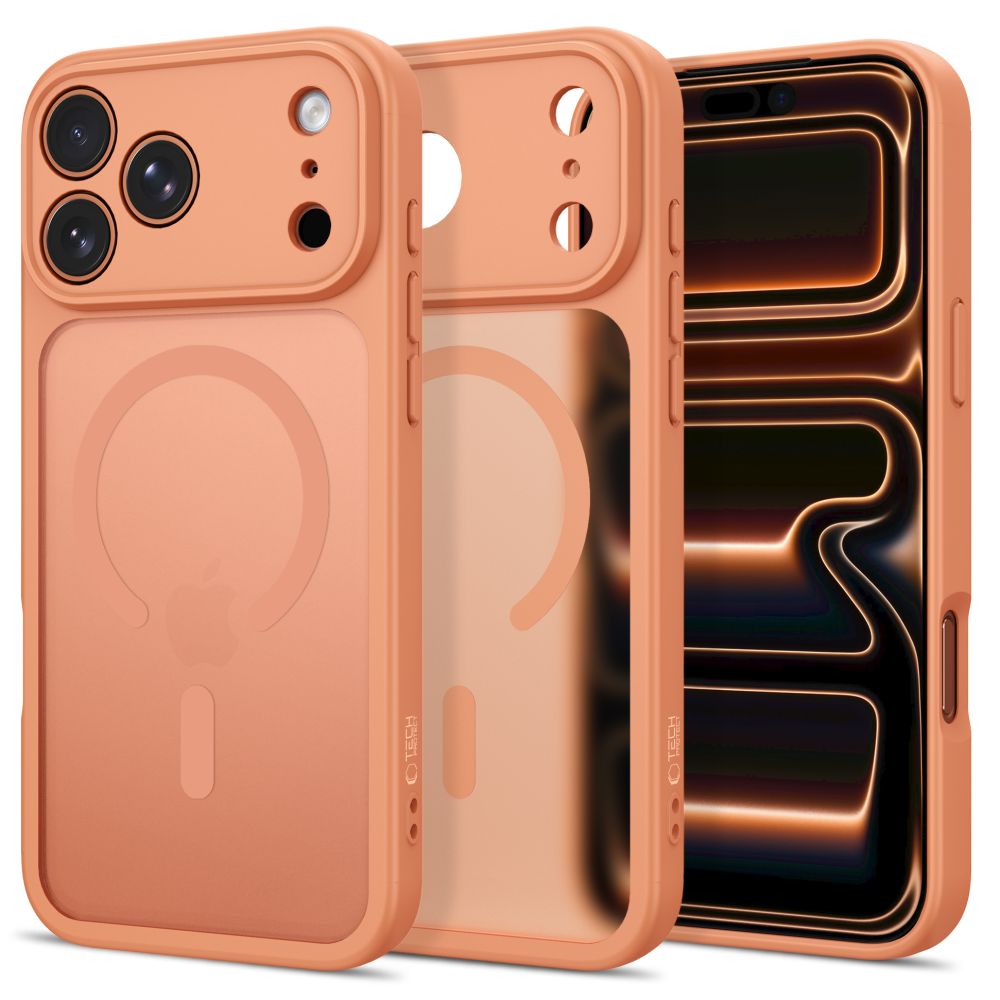 Oranžinis matinis dėklas telefonui Apple Iphone 17 Pro / 18 Pro "Tech-Protect Basicmag Magsafe" Oranžinis matinis dėklas telefonui Apple Iphone 17 Pro / 18 Pro "Tech-Protect Basicmag Magsafe" - Image 1