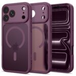 Tamsi vyšnia matinis dėklas telefonui Apple Iphone 17 Pro Max / 18 Pro Max "Tech-Protect Basicmag Magsafe"