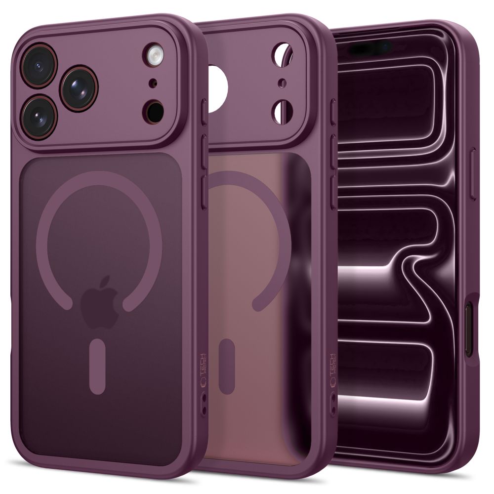 Tamsi vyšnia matinis dėklas telefonui Apple Iphone 17 Pro Max / 18 Pro Max "Tech-Protect Basicmag Magsafe" Tamsi vyšnia matinis dėklas telefonui Apple Iphone 17 Pro Max / 18 Pro Max "Tech-Protect Basicmag Magsafe" - Image 1