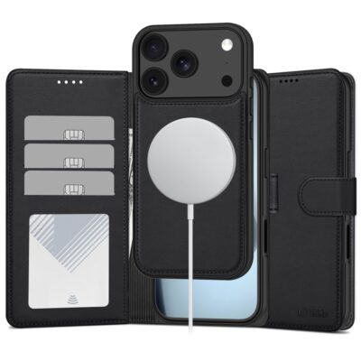Juodas matinis atverčiamas dėklas Iphone 17 Pro Max / 18 Pro Max