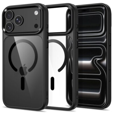Juodas-skaidrus dėklas Iphone 17 Pro Max / 18 Pro Max