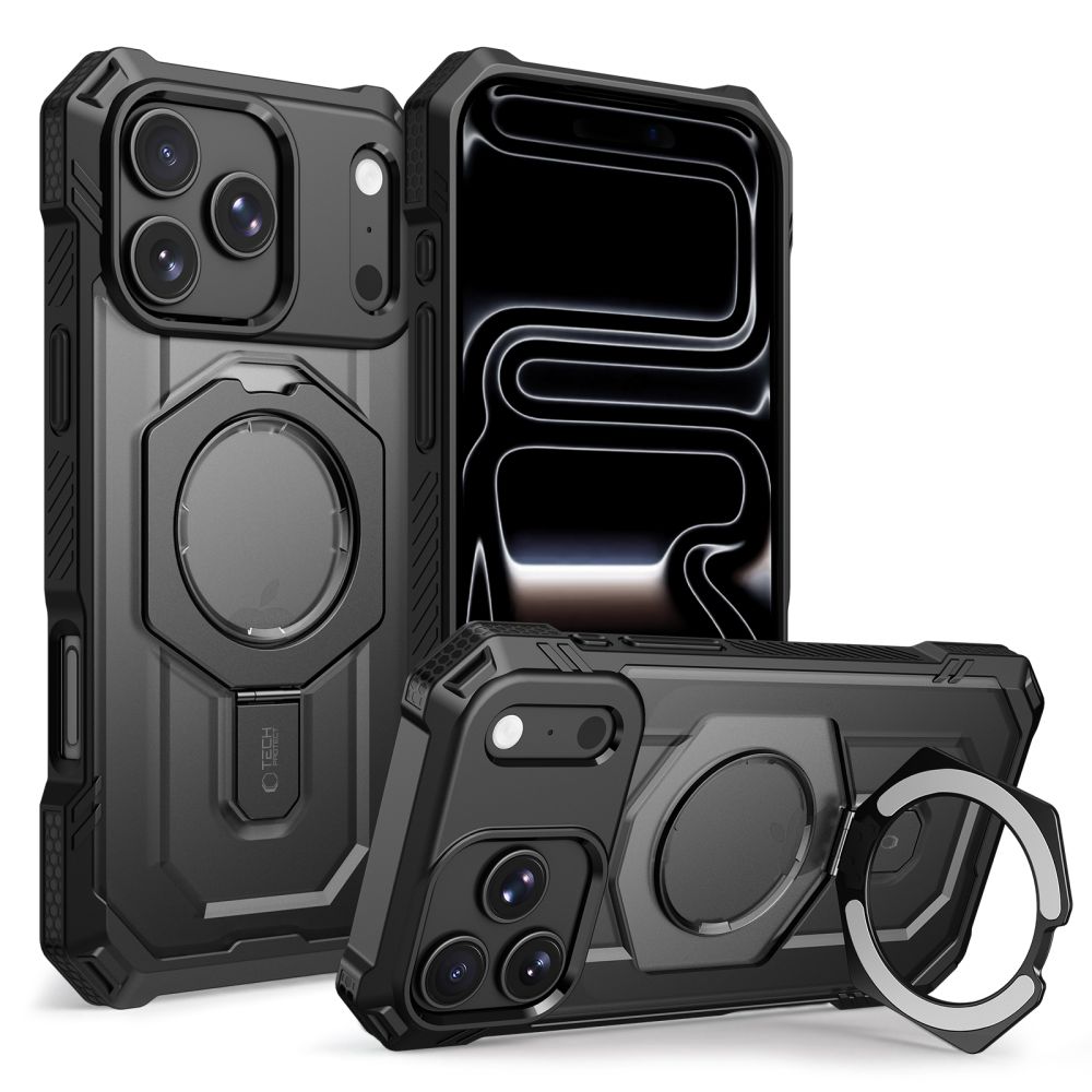 Juodas matinis dėklas Apple Iphone 17 Pro Max / 18 Pro Max "Tech-Protect Magforce Magsafe" Juodas matinis dėklas Iphone 17 Pro Max / 18 Pro Max