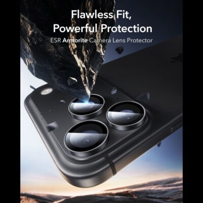 Juodas apsauginis kameros stiklas telefonui Apple Iphone 18 Pro / 18 Pro Max – nuotrauka 2
