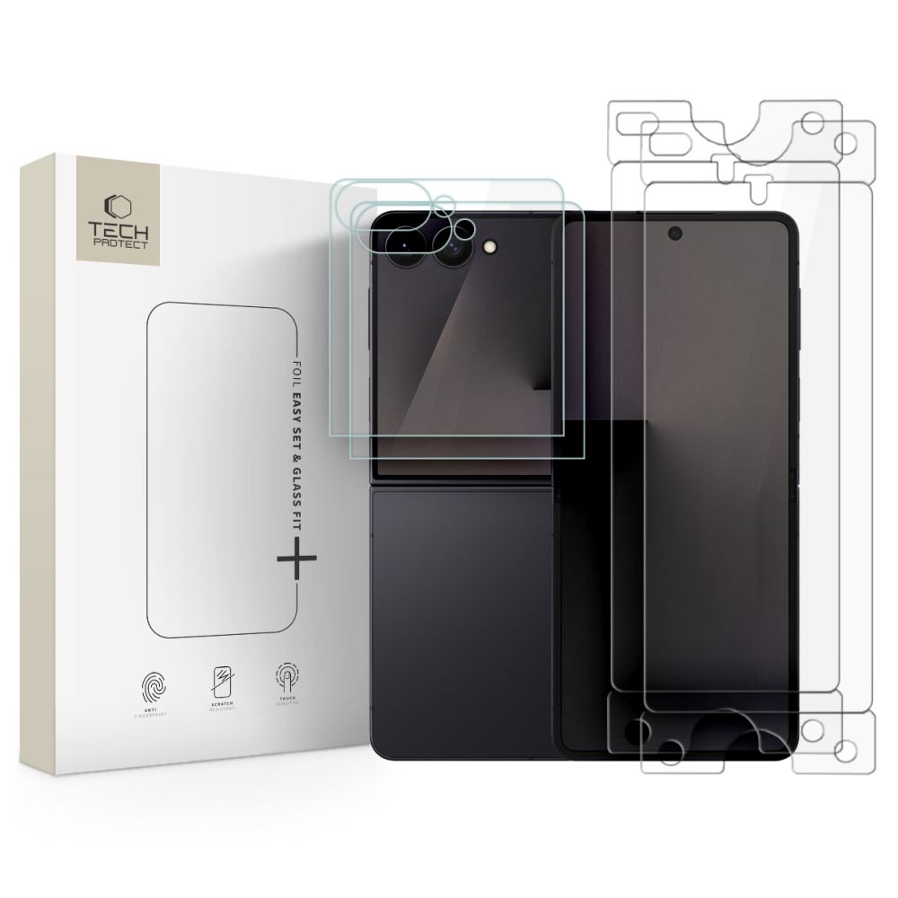 Apsauginė ekrano plėvelė telefonui Samsung Galaxy Z Flip 7 / 8 "TECH-PROTECT EASY SET FOIL & GLASS FIT+ 4IN1" Apsauginė ekrano plėvelė telefonui Samsung Galaxy Z Flip 7 / 8 "TECH-PROTECT EASY SET FOIL & GLASS FIT+ 4IN1" - Image 1