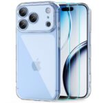 Skaidrus dėklas + apsauginis stiklas Iphone 17 Pro Max / 18 Pro Max