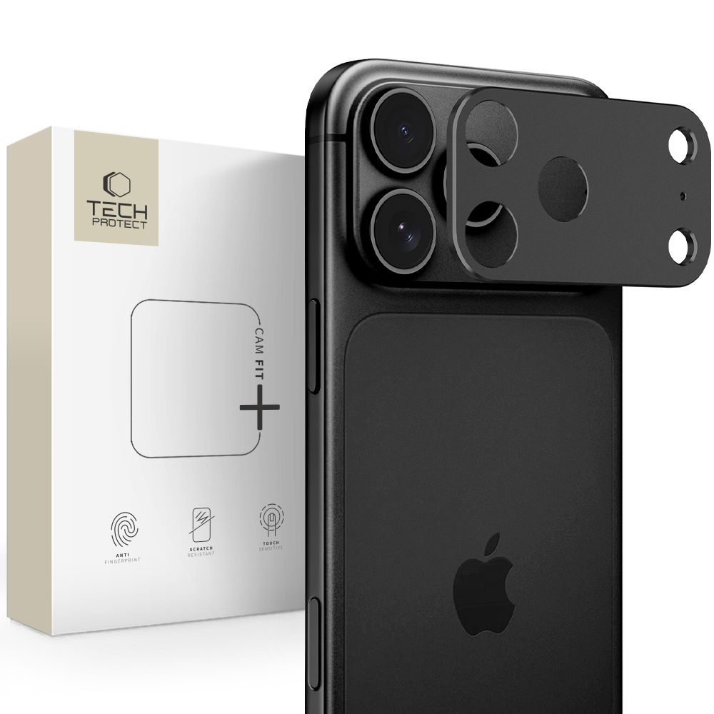 Juoda galinės kameros apsauga Apple Iphone 18 Pro "Tech-Protect Camalloy Fit+" Juoda galinės kameros apsauga Apple Iphone 18 Pro "Tech-Protect Camalloy Fit+" - Image 1