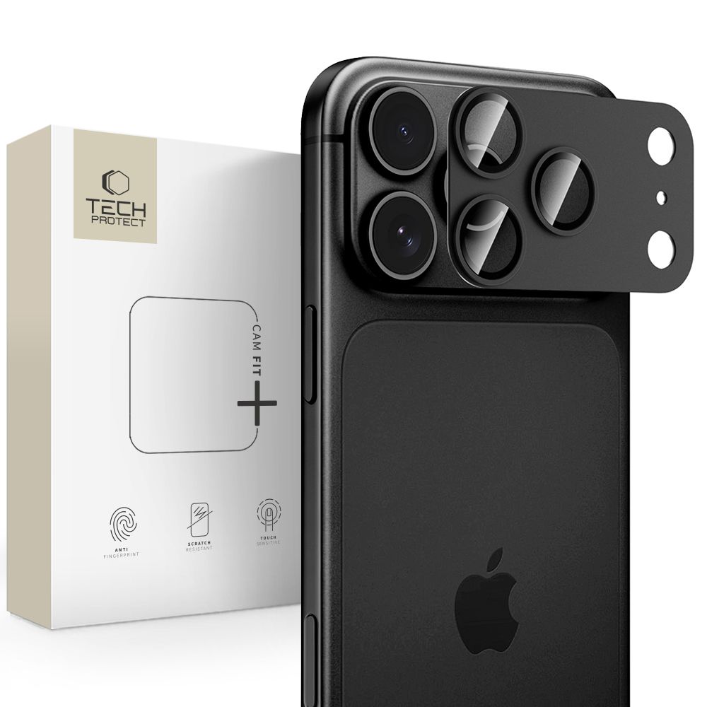 Juoda galinės kameros apsauga Apple Iphone 18 Pro "Tech-Protect Camfull Fit+" Juoda galinės kameros apsauga Apple Iphone 18 Pro "Tech-Protect Camfull Fit+" - Image 1