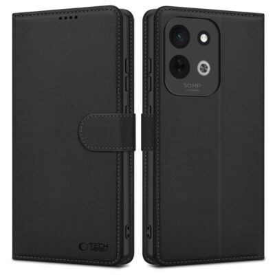 Juodas atverčiamas dėklas Xiaomi Redmi 17 4G / 5G
