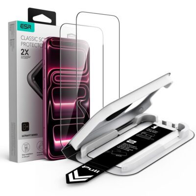 Juodas apsauginis ekrano stikliukas Iphone 17 Pro / 18 Pro