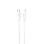 Baltas USB kabelis Dudao L4C USB-C to USB-C 30W 2.0m