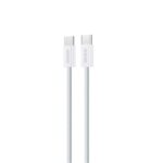 Baltas USB kabelis Dudao L6C USB-C to USB-C 60W 2.0m