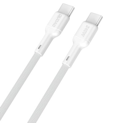 Baltas USB kabelis Dudao L9CMax USB-C to USB-C 240W 2.0m