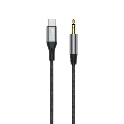 Juodas audio kabelis Dudao L11ProT USB-C to 3.5mm 1.0m