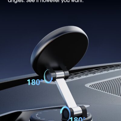 Juodas automobilinis telefono laikiklis Dudao F24PRO MagSafe (dashboard / windshield) – nuotrauka 2