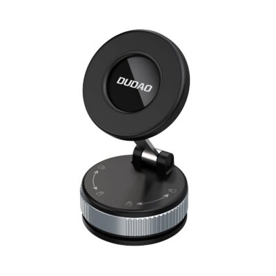 Juodas automobilinis telefono laikiklis Dudao F24PRO MagSafe (dashboard / windshield)