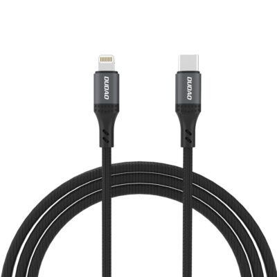Juodas USB kabelis Dudao L3CL USB-C to Lightning 30W 1.2m