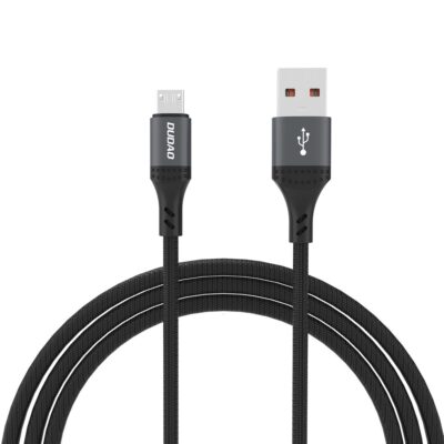 Juodas USB kabelis Dudao L3SM USB-A to MicroUSB 3A 1.2m