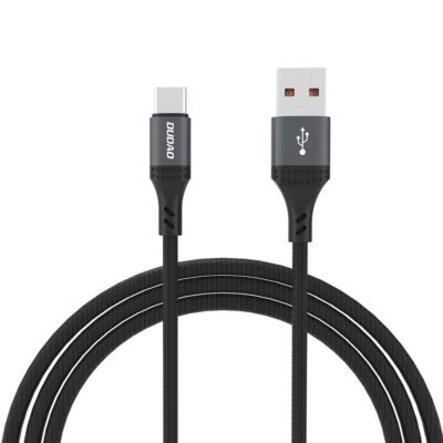 Juodas USB kabelis Dudao L3ST USB-A to USB-C 5A 1.2m