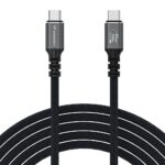 Juodas USB kabelis Wozinsky WPS-UY41S USB-C Thunderbolt 4 240W 1.0m