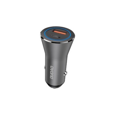 Pilkas automobilinis įkroviklis Dudao R4Max 55W USB-C / USB-A