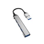 Pilkas USB šakotuvas Dudao A16B 4-in-1 adapter USB-A to 4xUSB3.0