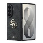 Pilkas originalus dėklas Guess PU 4G Metal Logo telefonui Samsung Galaxy Z Fold 8 Ultra