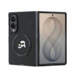 Juodas originalus dėklas Karl Lagerfeld PU Karl and Choupette Heads Magnetic telefonui Samsung Galaxy Z Fold 8