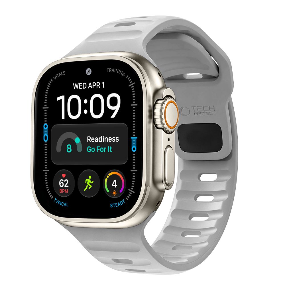 Pilka silikoninė apyrankė APPLE WATCH 8 / 9 / 10 / 11 / 12 / SE / ULTRA (44 / 45 / 46 / 49 MM) "Tech-Protect Silicone Line" Pilka silikoninė apyrankė APPLE WATCH 8 / 9 / 10 / 11 / 12 / SE / ULTRA (44 / 45 / 46 / 49 MM) "Tech-Protect Silicone Line" - Image 1