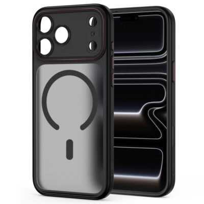 Juodas matinis- raudonas dėklas Iphone 17 Pro Max / 18 Pro Max – nuotrauka 2
