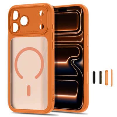 Oranžinis matinis dėklas Iphone 17 Pro / 18 Pro – nuotrauka 2