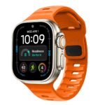 Oranžinė silikoninė apyrankė APPLE WATCH 8 / 9 / 10 / 11 / 12 / SE / ULTRA (44 / 45 / 46 / 49 MM) "Tech-Protect Silicone Line"