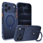 Tamsiai mėlynas matinis dėklas Apple Iphone 17 Pro Max / 18 Pro Max „TECH-PROTECT MAGAIR STAND MAGSAFE CC”