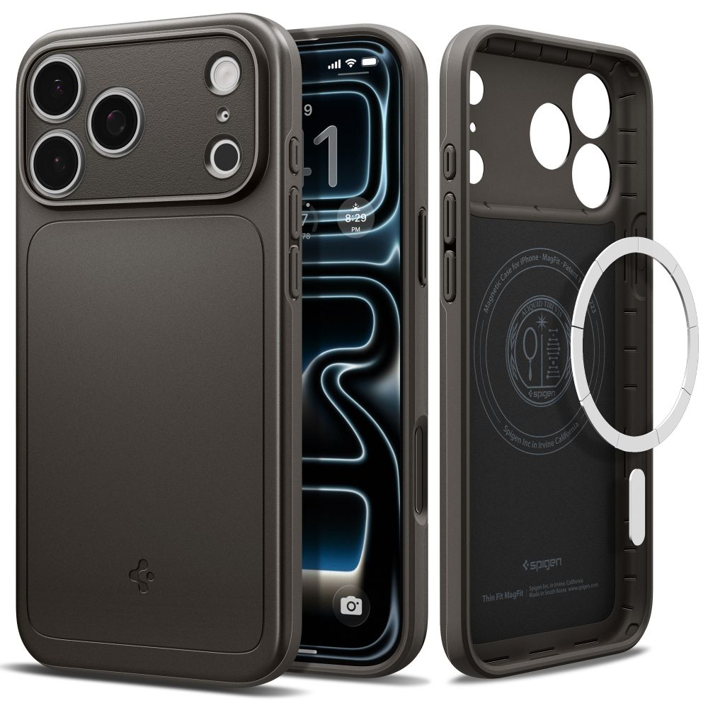 Pilkas dėklas Apple Iphone 17 Pro Max / 18 Pro Max "Spigen Thin Fit Mag Magsafe" Pilkas dėklas Iphone 17 Pro Max / 18 Pro Max