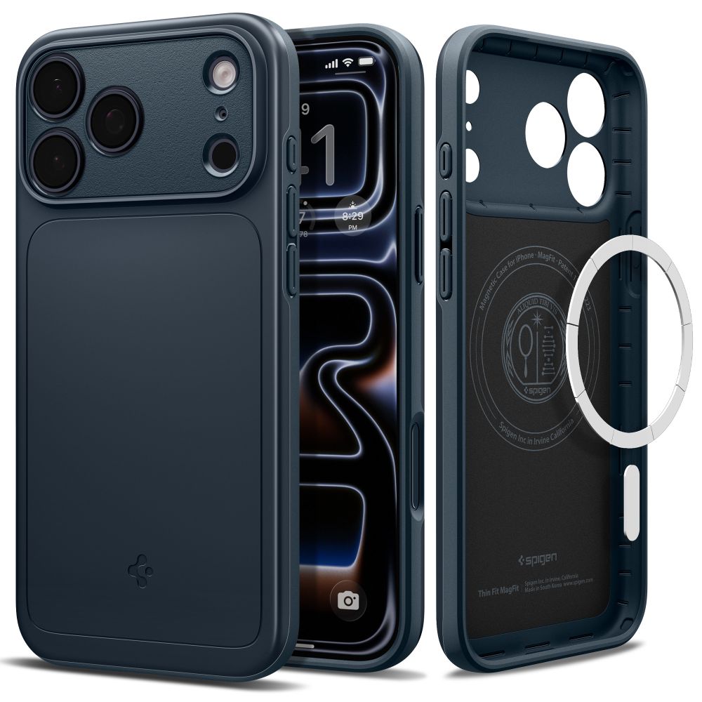 Metalo spalvos dėklas Apple Iphone 17 Pro Max / 18 Pro Max "Spigen Thin Fit Mag Magsafe" Metalo spalvos dėklas Iphone 17 Pro Max / 18 Pro Max