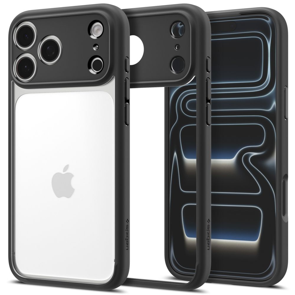 Juodas matinis dėklas Apple Iphone 17 Pro Max / 18 Pro Max "Spigen Ultra Hybrid" Juodas matinis dėklas Iphone 17 Pro Max / 18 Pro Max