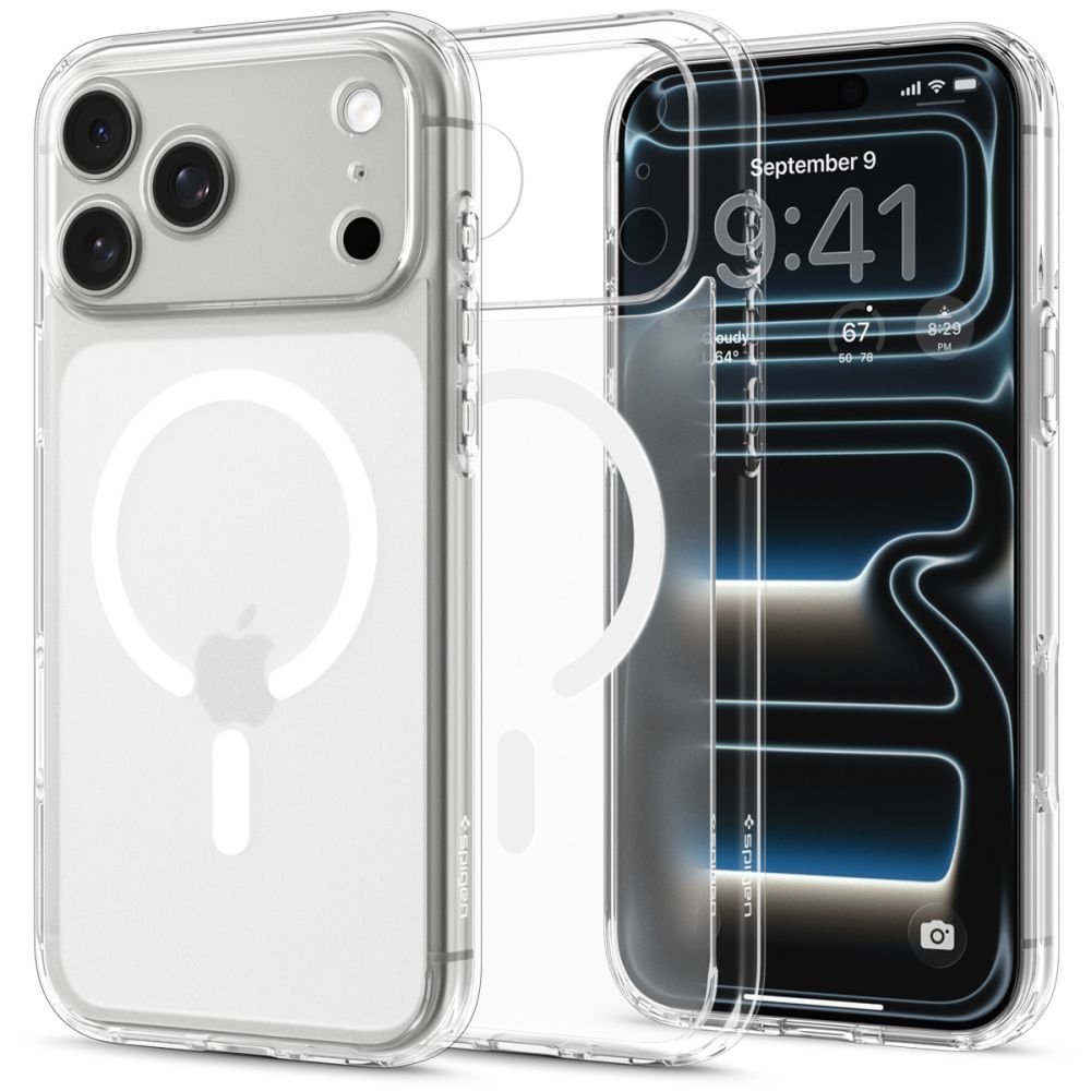 Baltas frost dėklas Apple Iphone 17 Pro Max / 18 Pro Max "Spigen Ultra Hybrid Magsafe" Baltas frost dėklas Iphone 17 Pro Max / 18 Pro Max