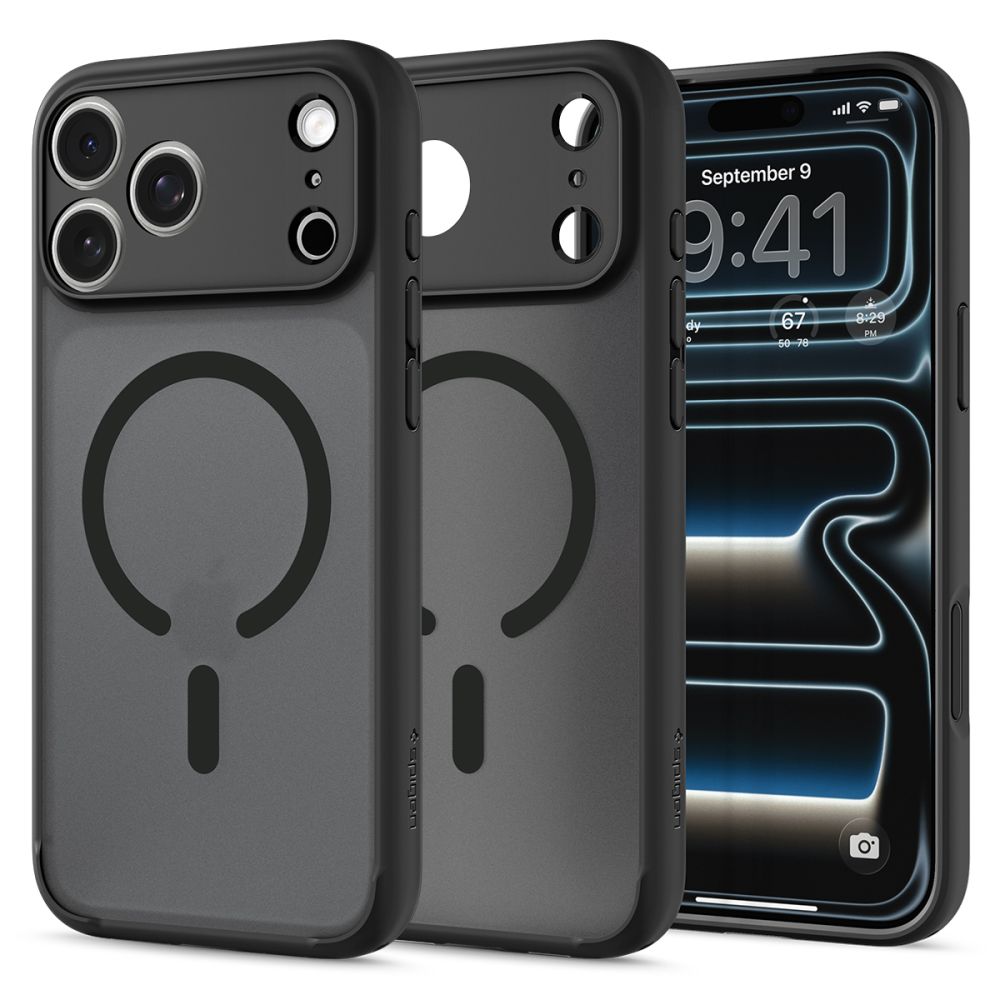 Juodas frost dėklas Apple Iphone 17 Pro / 18 Pro "Spigen Ultra Hybrid Magsafe" Juodas frost dėklas Iphone 17 Pro / 18 Pro