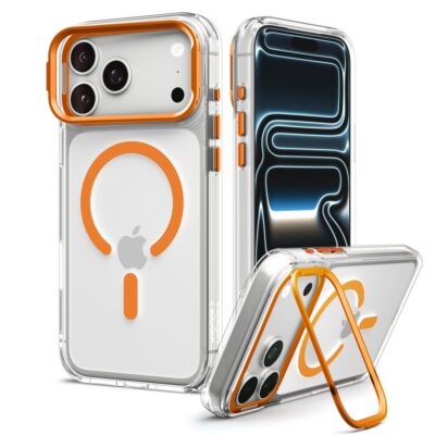 Skaidrus oranžinis dėklas Iphone 17 Pro / 18 Pro – nuotrauka 2