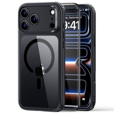 Skaidrus-juodas dėklas Iphone 17 Pro Max / 18 Pro Max