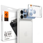 Šviesiai mėlynas apsauginis stiklas galiniai kamerai Apple Iphone 18 Pro "SPIGEN OPTIK PRO XL GLAS.TR ”EZ FIT”