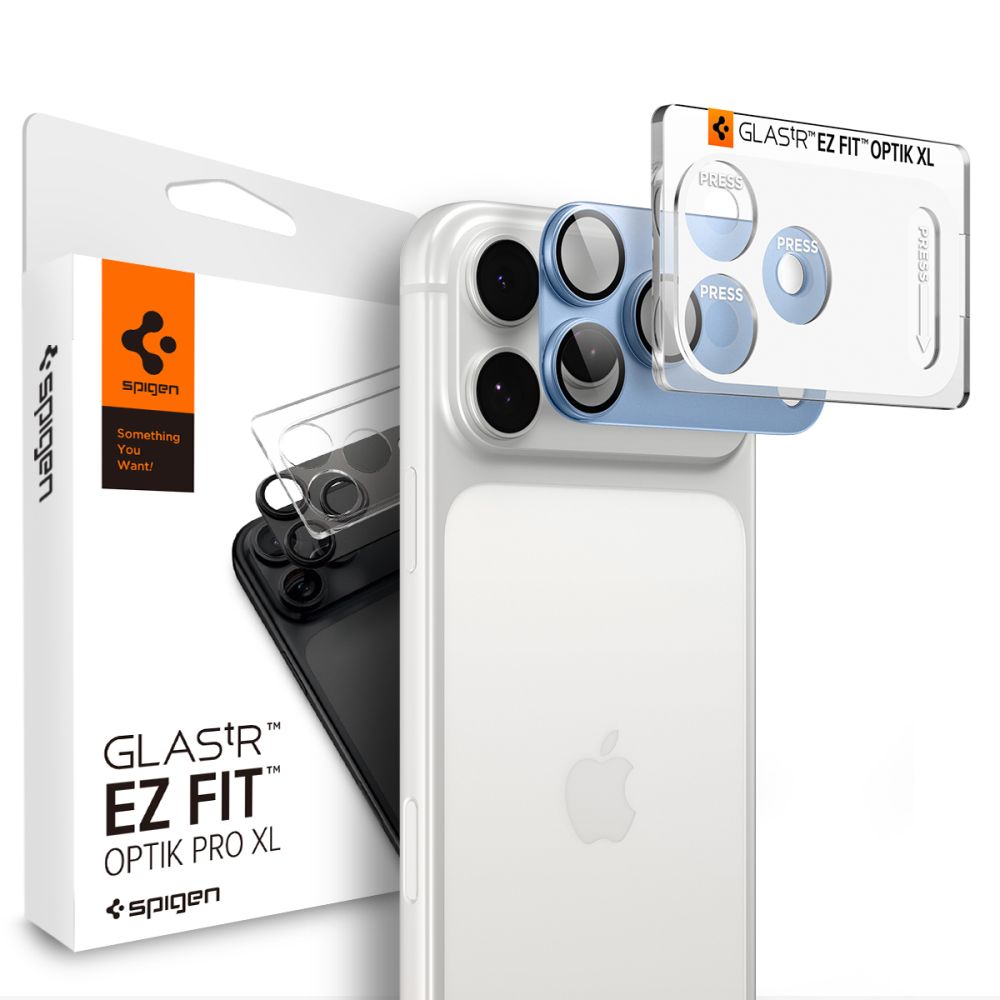 Šviesiai mėlynas apsauginis stiklas galiniai kamerai Apple Iphone 18 Pro "SPIGEN OPTIK PRO XL GLAS.TR ”EZ FIT” Šviesiai mėlynas apsauginis stiklas galiniai kamerai Apple Iphone 18 Pro "SPIGEN OPTIK PRO XL GLAS.TR ”EZ FIT” - Image 1